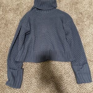 Francesca’s Women's Blue Turtleneck Sweater